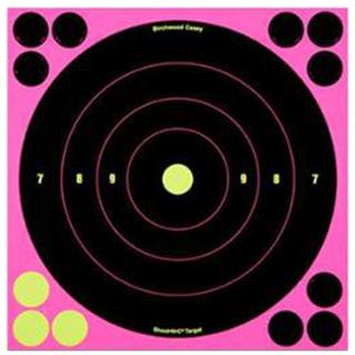 BC SHOOT-N-C PINK 8" BULLS-EYE TGT 6/PK