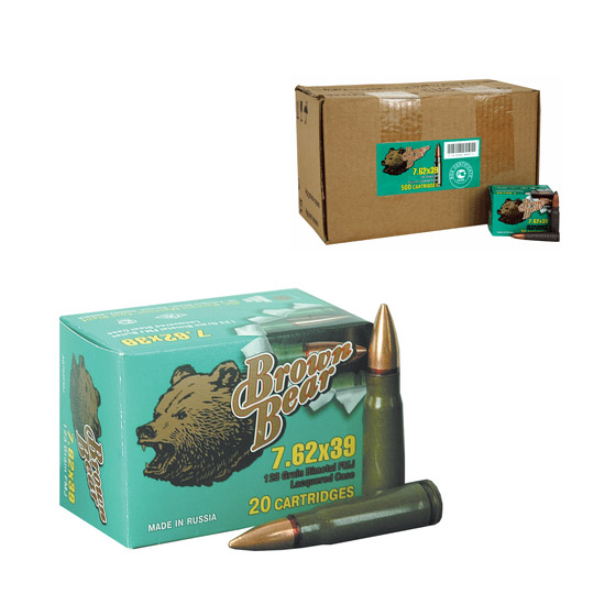 BEAR GOLDEN 7.62X39 HP 123GR 500RD CASE