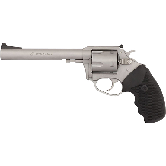 CA PIT BULL 9MM 6" ROUND SS AS FULL GRIP 5RD
