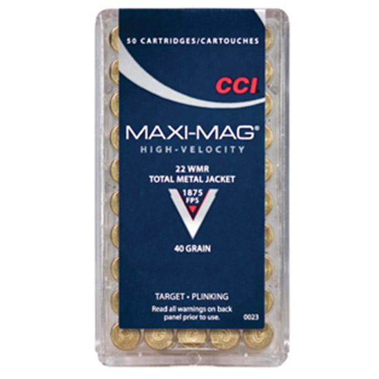 CCI 22WMR 40GR MAXI MAG TMJ 50/40