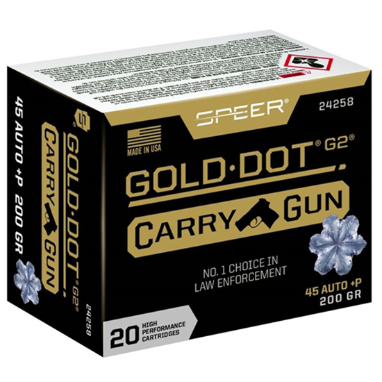 SPEER 45ACP+P 200GR GOLD DOT CARRY GUN HP 20/10