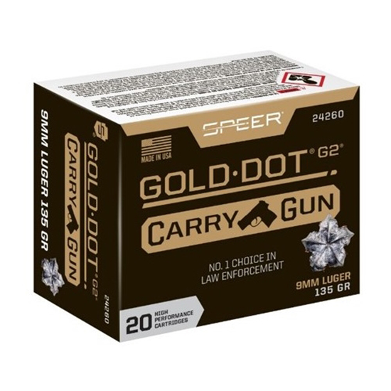 SPEER 9MM 135GR GOLD DOT  CARRY GUN HP 20/10