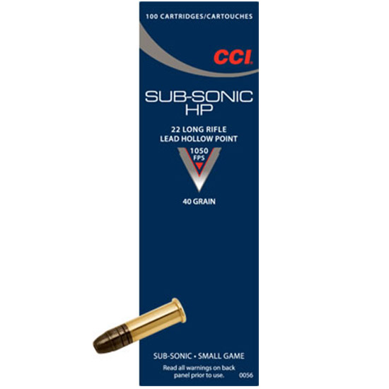 CCI 22LR 40GR HP SUBSONIC 100/50