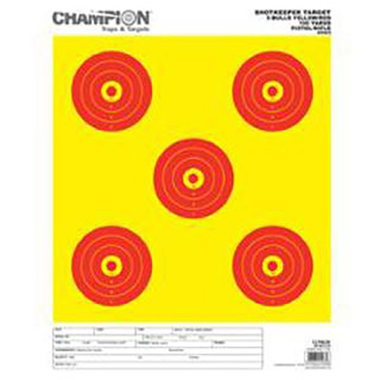 CHAMP SHOTKEEPER 5 BULLS YELLOW LARGE 12PK (12)