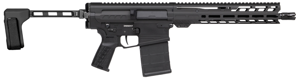 CMMG DISSENT MK3 BRACED 8.6BLK 12.5" ARMOR BLACK