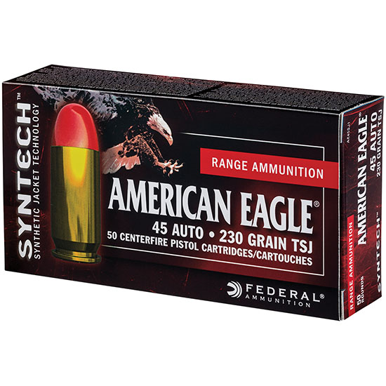 FED AMERICAN EAGLE 45ACP 230GR TSJ 50/10