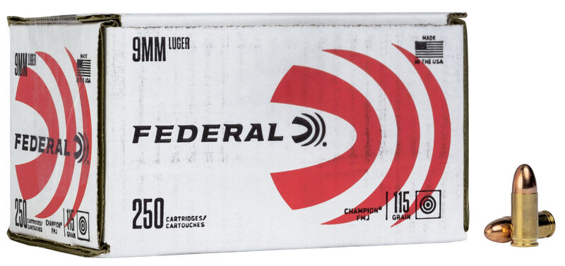 FED CHAMPION 9MM 115GR FMJ 250/4