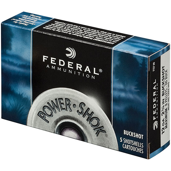 FED POWER-SHOK BUCKSHOT 12GA 2.75" 8P #00 5/50