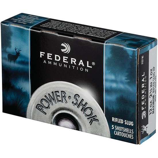 FED POWER-SHOK R SLUG 12GA 2.75" 1OZ HP 5/50