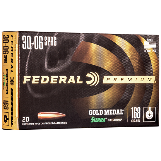 FED GOLD MEDAL 30-06 168GR SIE MK BTHP 20/10