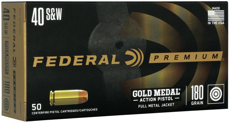 FED GOLD MEDAL ACTION 40SW 180GR FMJ 50/10