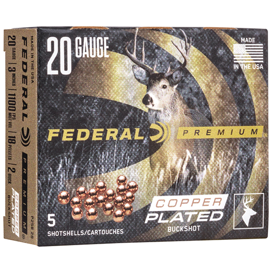 FED VITAL-SHOK BUCKSHOT 20GA 3" 18P #2 5/50