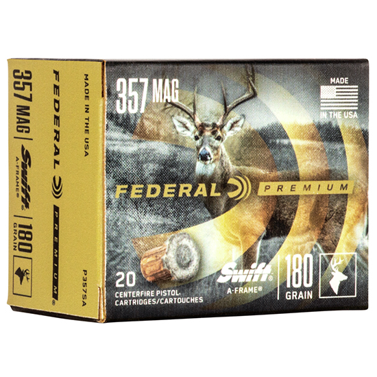 FED 357MAG 180GR SWIFT A-FRAME VITAL SHOK