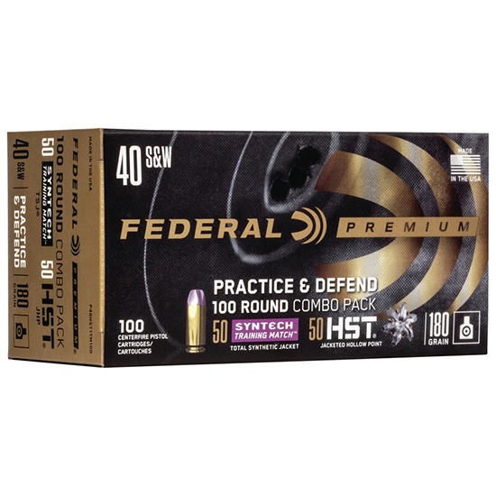 FED PREMIUM 40SW 180GR PRACTICE DEFEND 100/5