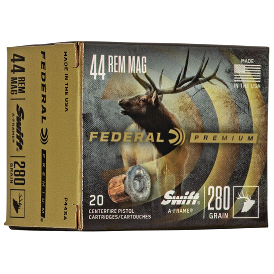 FED PREMIUM 44MAG 280GR SWIFT AFRAME 20/10