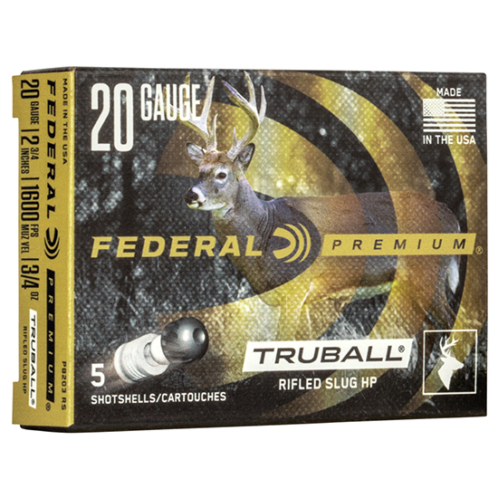 FED VITAL-SHOK TRUBALL 20GA 2.75" 3/4 SLUG 5/50