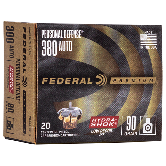 FED PREMIUM 380ACP 90GR HYDRA-SHOK JHP 20/10