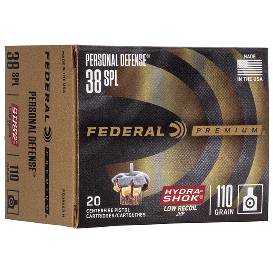 FED PREMIUM 38SPL 110GR HYDRA-SHOK JHP 20/10