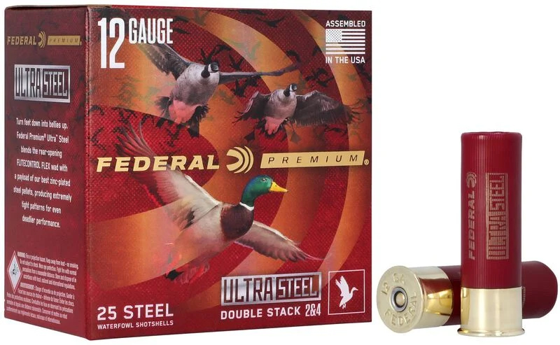 FED ULTRA STEEL 12GA 3" 1.25OZ 2 & 4 25/10