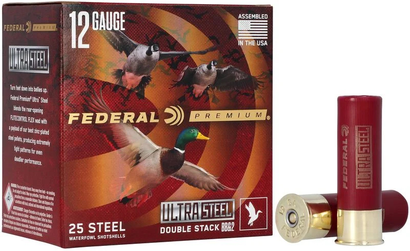 FED ULTRA STEEL 12GA 3" 1.25OZ BB & 2 25/10