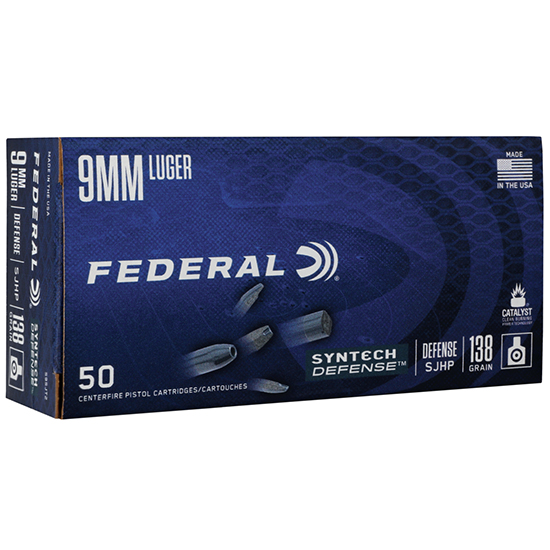 FED SYNTECH DEFENSE 9MM 138GR SJHP 50/10