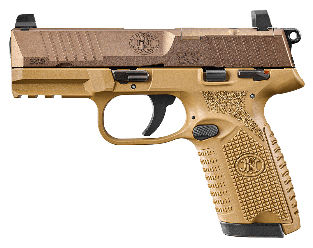 FN 502 MRD 22LR 4" FDE 10RD