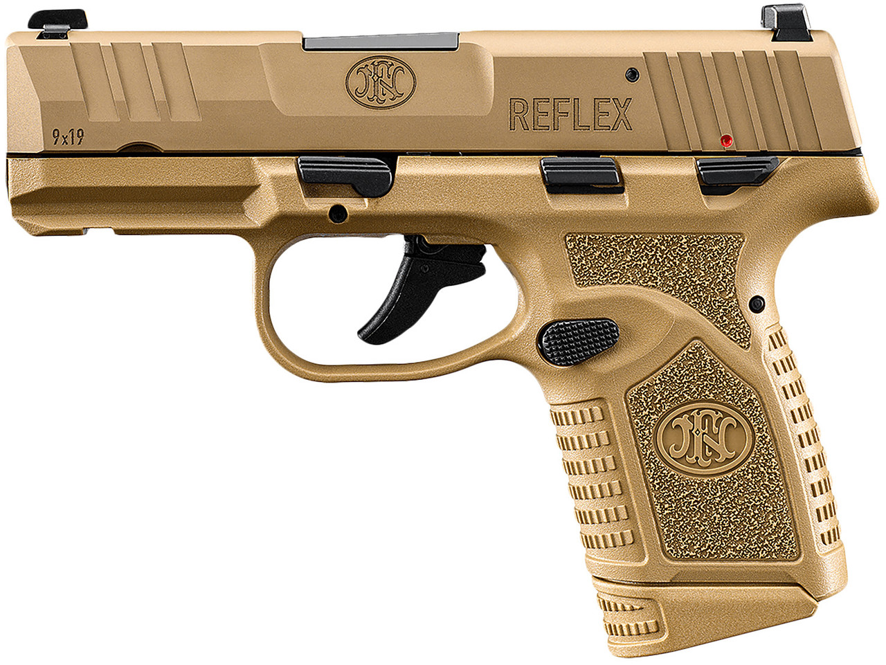 FN REFLEX 9MM 3.3" MS FDE 11RD 15RD