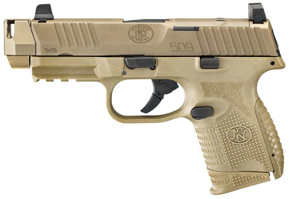 FN 509 COMPACT MRD COMP 9MM 4.2" FDE OR 2 10RD