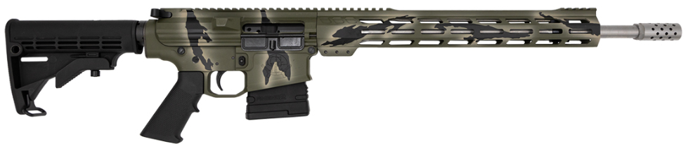 GLFA AR-10 308WIN 18" PURSUIT GRN CAMO/SS 10RD