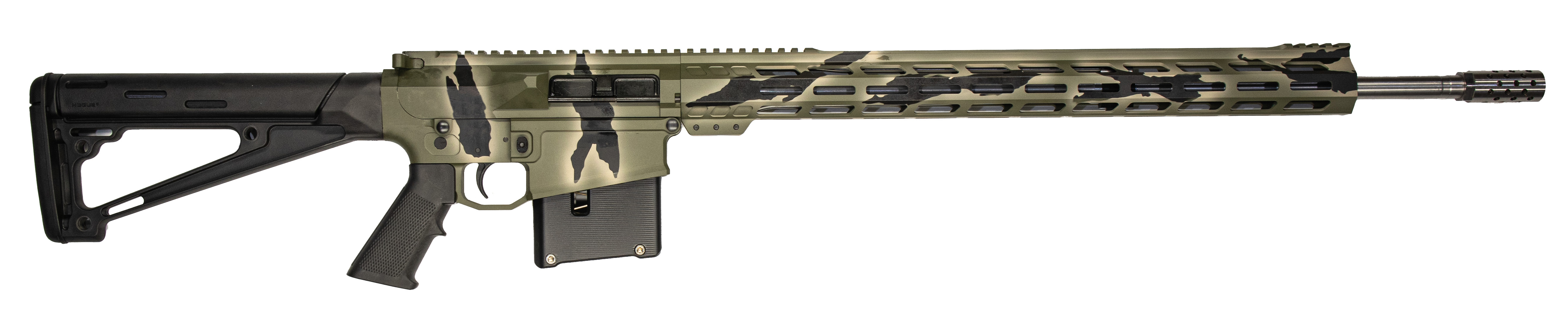 GLFA AR-10 300WIN 24" PURSUIT GRN CAMO/SS 5RD