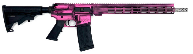 GLFA AR-15 223WYL 16" SS BATTLEWORN PINK 30RD