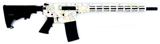 GLFA AR-15 223WYL 16" SAVED SPLATTER WHITE 30R