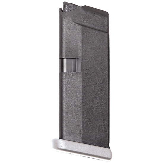 GLOCK MAG 43 9MM 6RD FLUSH SATIN ALUM