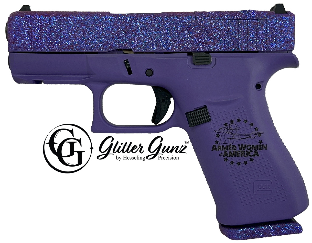 GLOCK 43X MOS 9MM 3.41" GLITTER GUNZ AWA