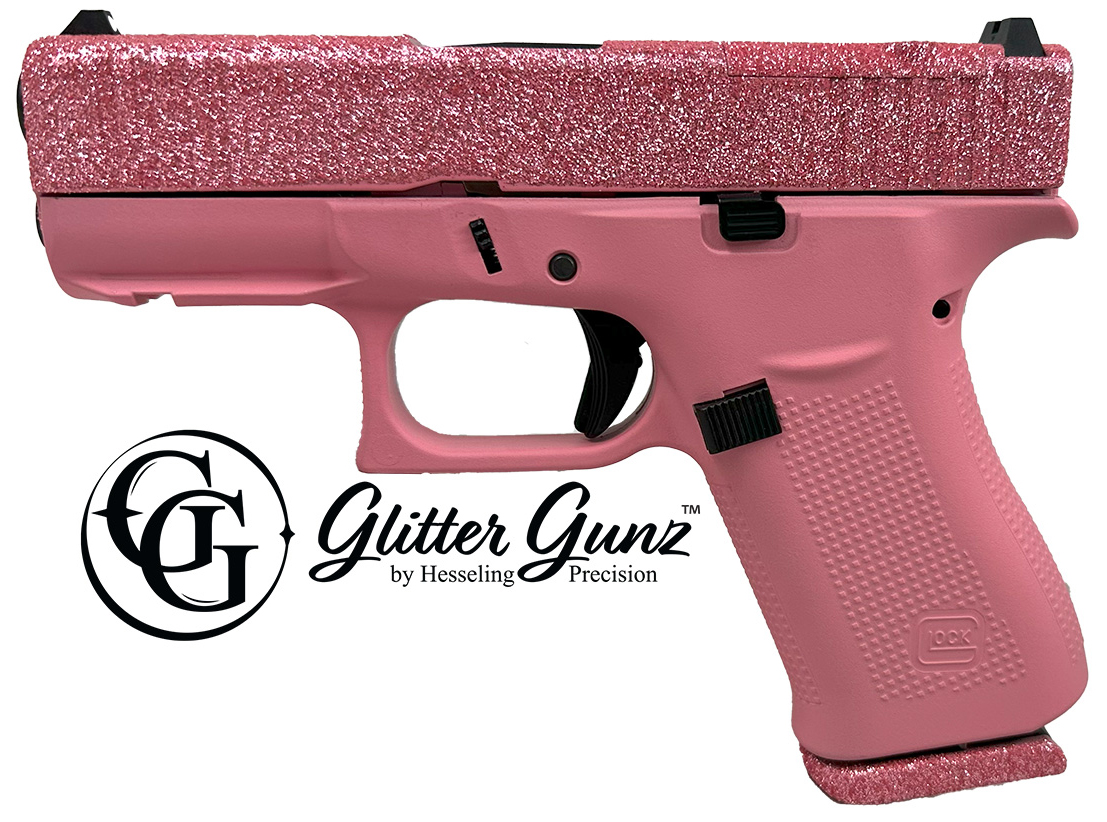 GLOCK 43X MOS 9MM 3.41" GLITTER GUNZ BUBBLE GUM