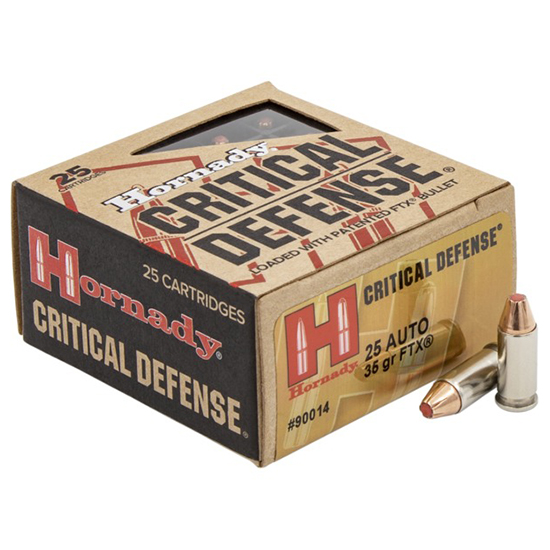 HORN CRITICAL DEFENSE 25ACP 35GR FTX 25/10