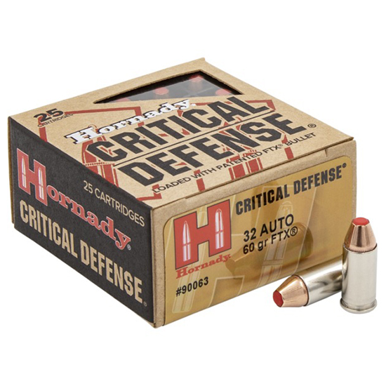 HORN CRITICAL DEFENSE 32ACP 60GR FTX 25/10