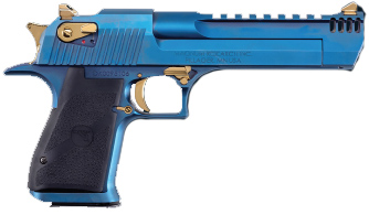 MR DESERT EAGLE 50AE 6" CARBO BLUE W/GOLD