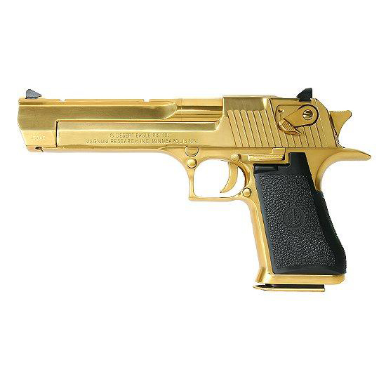 MR DESERT EAGLE 44MAG 6" TITANIUM GOLD BLEM