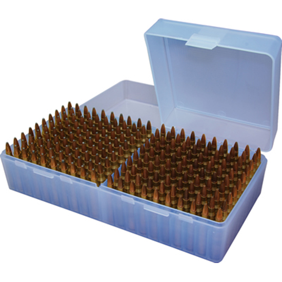 MTM AMMO BOX 200RD FLIP-TOP 223 204 BLUE