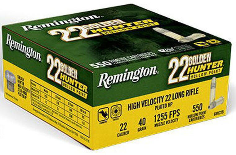 REM GOLDEN HUNTER 22LR 40GR PLATED HP 550/12