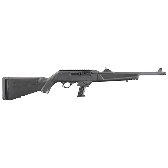 RUG PC CARBINE 9MM 16" FLTD TB BLK SYN 17RD