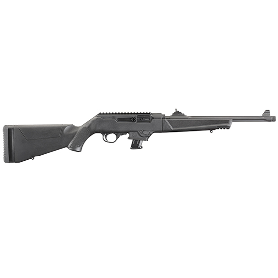 RUG PC CARBINE 9MM 16" FLTD TB BLK SYN 10RD