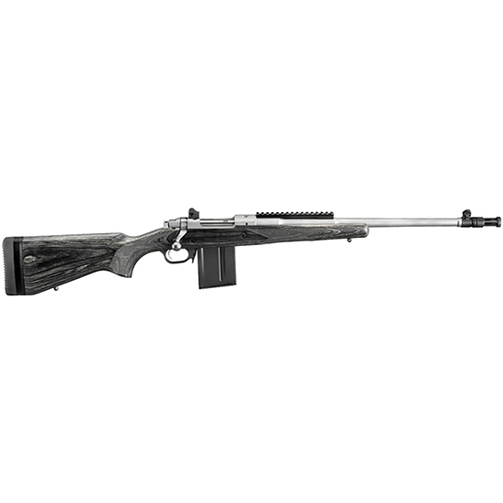 RUG SCOUT RIFLE 308WIN 18.7" SS BLK LAMIN 10RD