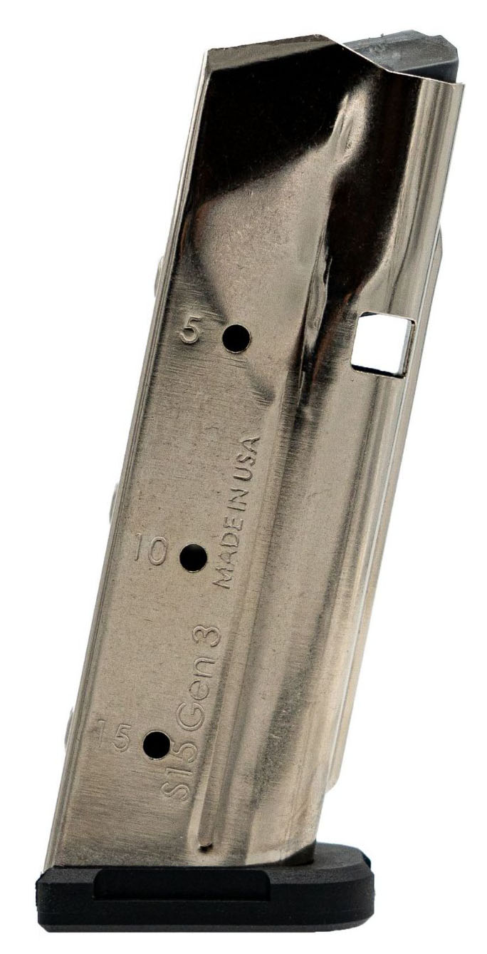 SHIELD MAG S15 GLOCK 43 9MM NICKEL GEN3