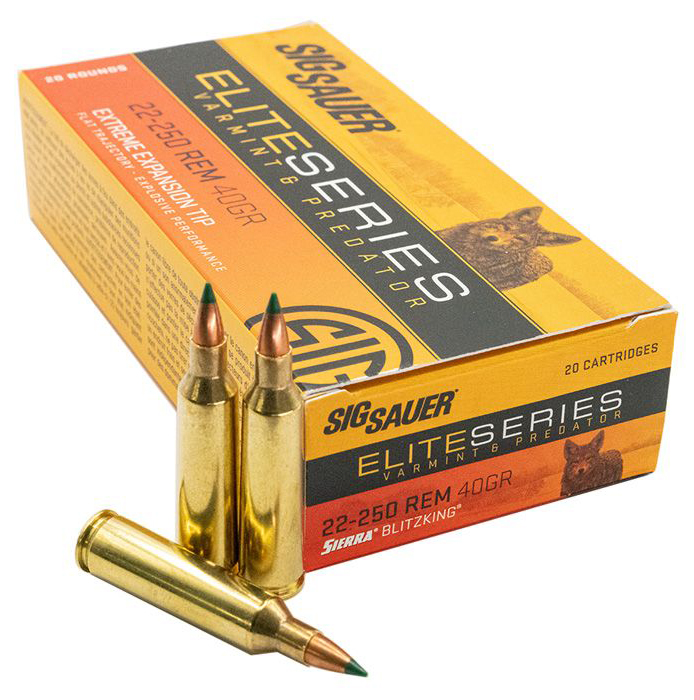 SIG AMMO 22-250 40GR ELITE SERIES VP 20/10