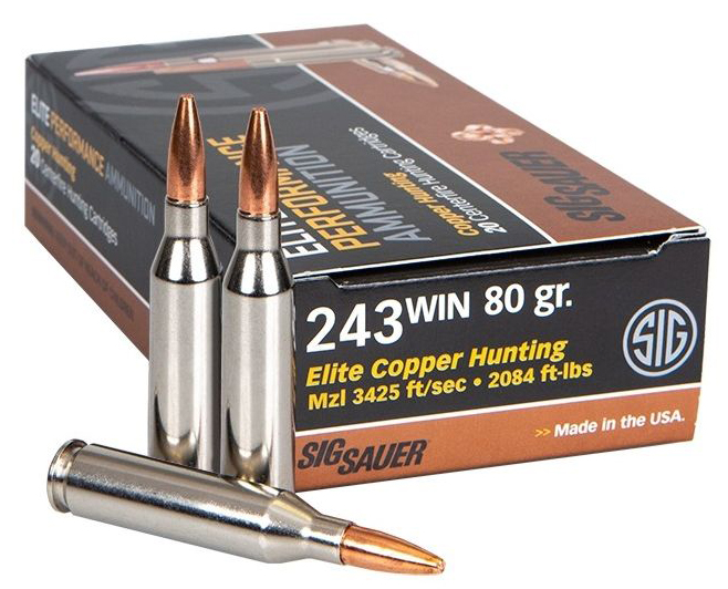 SIG AMMO 243WIN 80GR ELITE COPPER 20/10