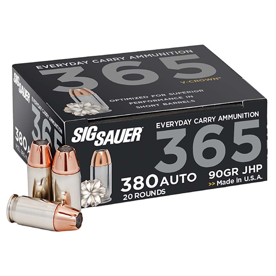 SIG AMMO 380ACP 90GR ELITE V-CROWN JHP 20/10