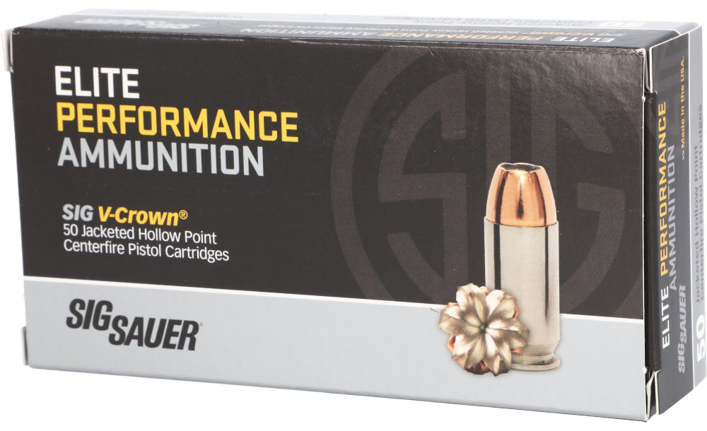 SIG AMMO 40SW 165GR ELITE V-CROWN JHP 50/20