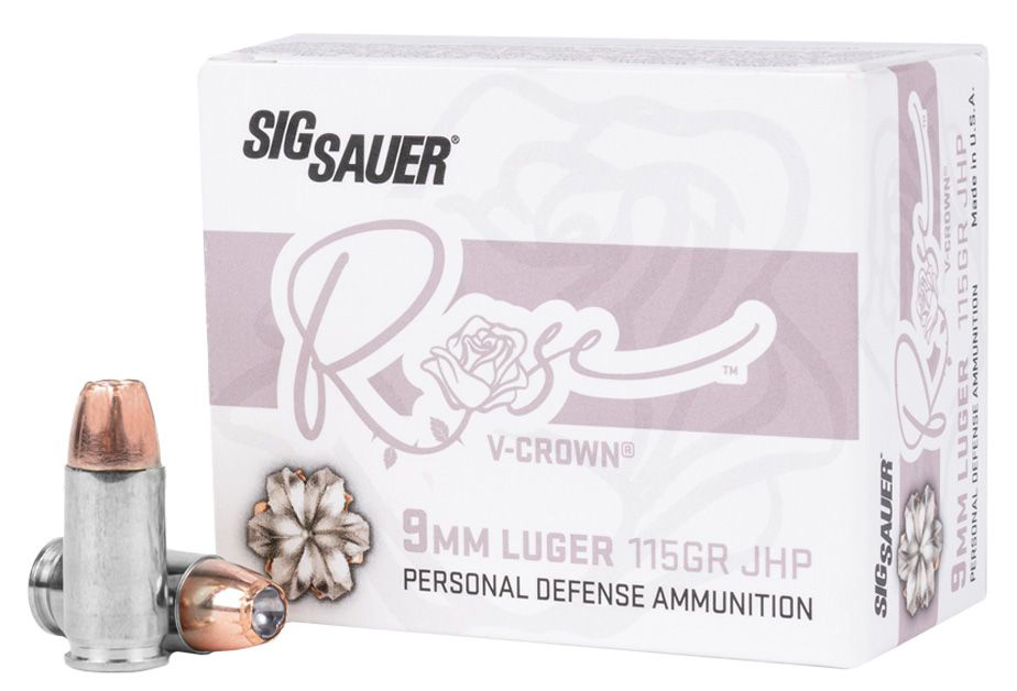 SIG AMMO 9MM 115GR ELITE V-CROWN ROSE JHP 20/10